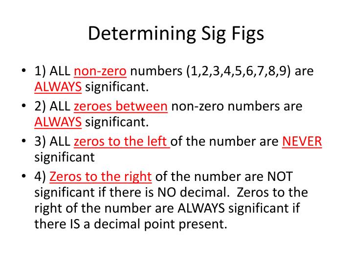 ppt significant figures sig fig rules powerpoint presentation sig figs