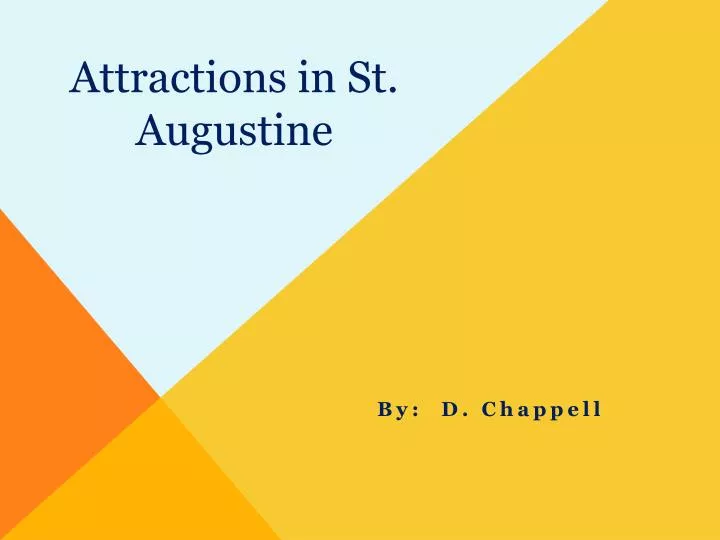attractions in st augustine n.