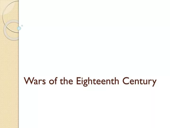 wars of the eighteenth century n.