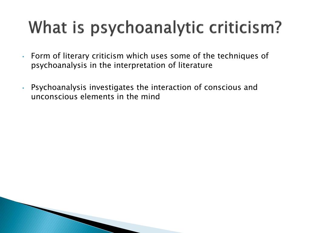 literary essay psychoanalytic criticism