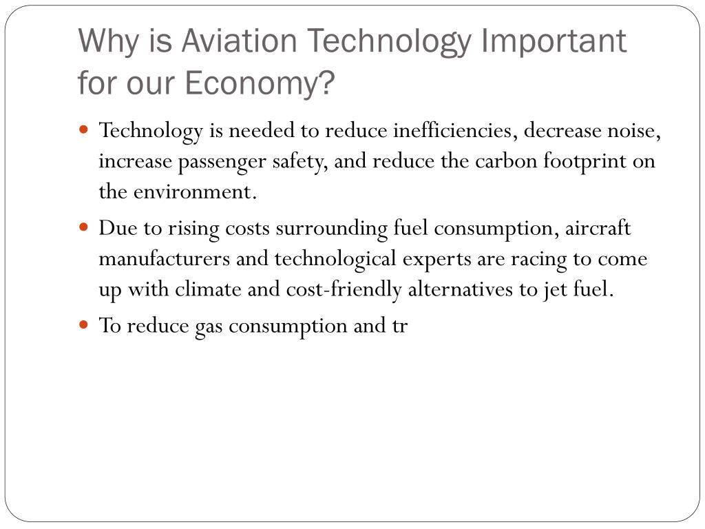 PPT - The Impact of Aviation on the U. S. Economy PowerPoint ...