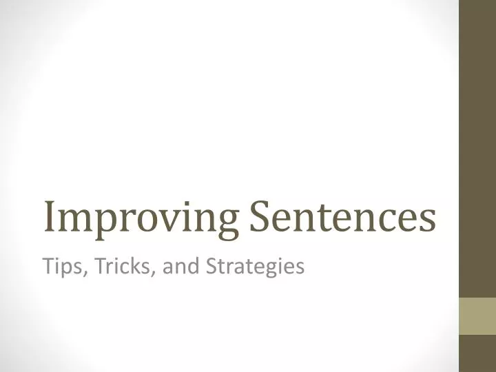 improving sentences n.