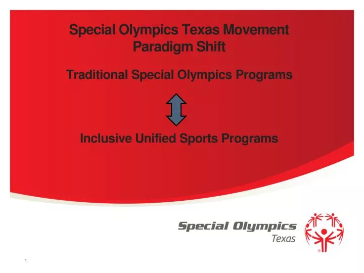 special olympics texas movement paradigm shift n.