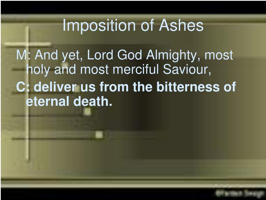 imposition of ashes presbyterian