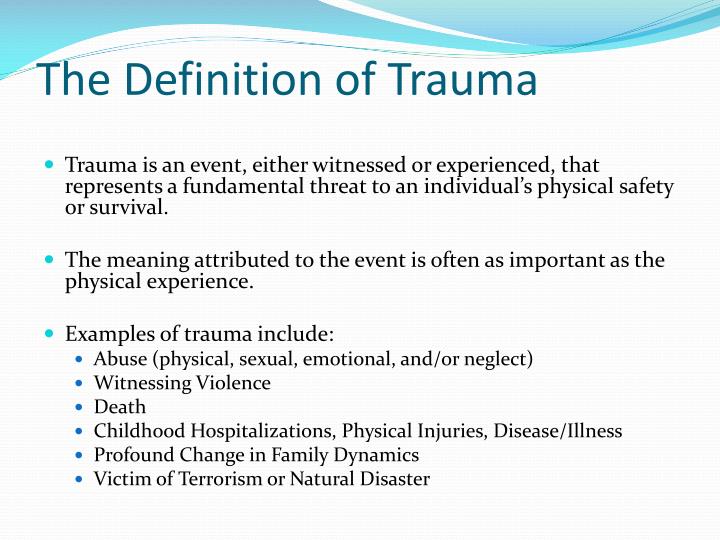 Trauma Meaning Homecare24