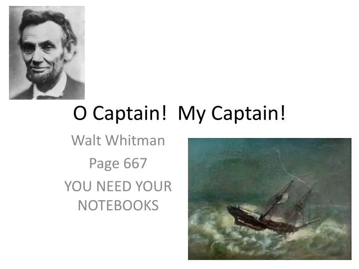 an analysis of the poem o captain my captain by walt whitman an analysis of the poem o captain my captain by walt whitman