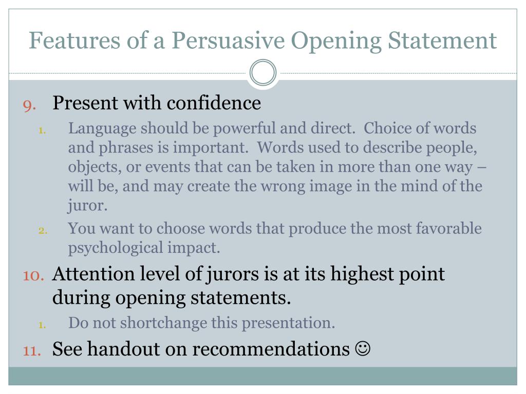 opening words for a presentation