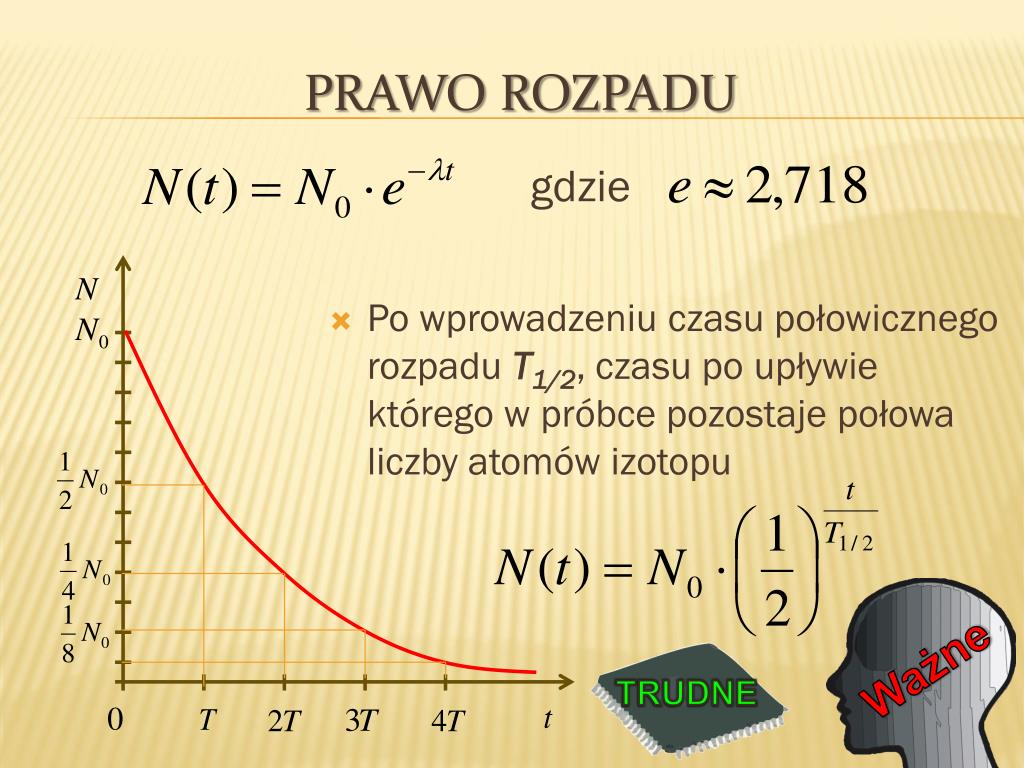 Czas Połowicznego Rozpadu Zadania I Rozwiązania PPT - FIZYKA JĄDROWA PowerPoint Presentation, free download - ID:2351030