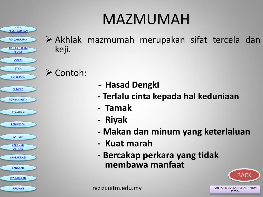 Akhlak Mahmudah dan Akhlak Mazmumah