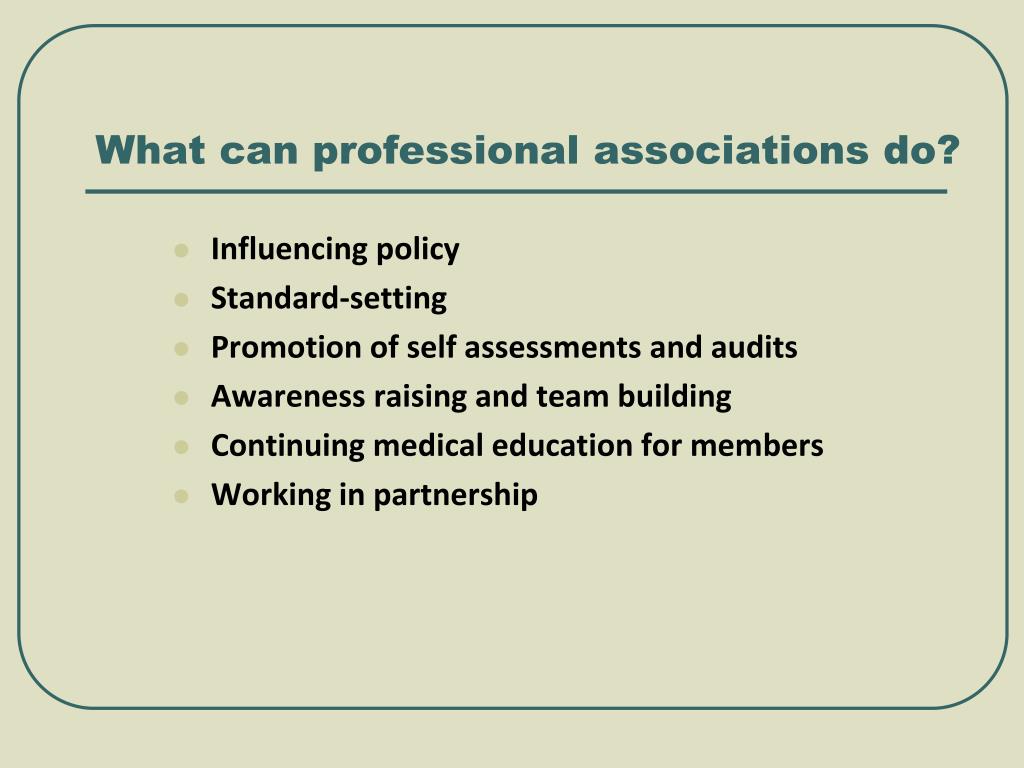 PPT The Role of Professional Organisations in MultiDisciplinary Care