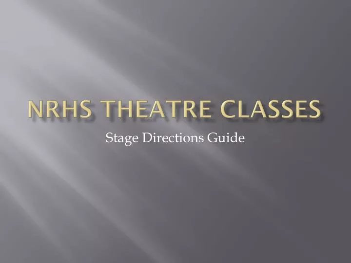 nrhs theatre classes n.