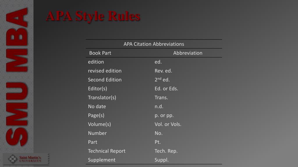 PPT - American Psychological Association (APA) 6 th Edition PowerPoint ...