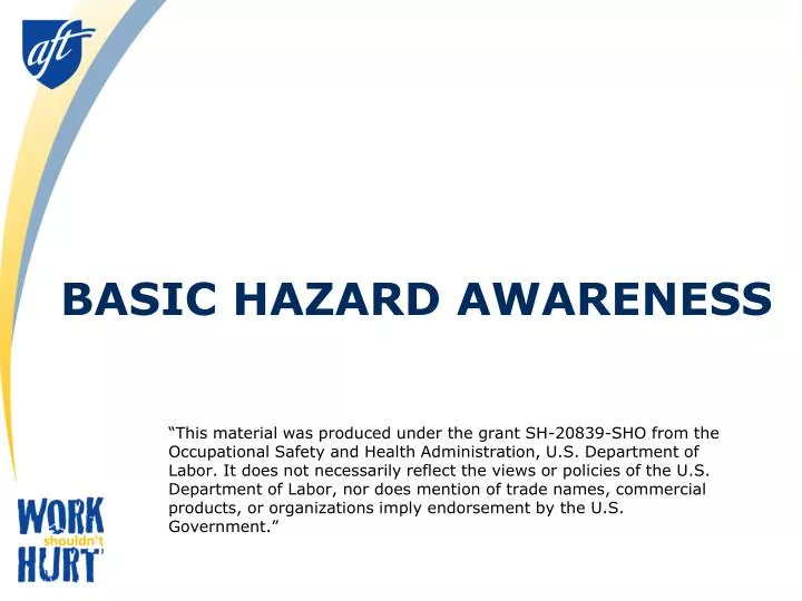 PPT Basic Hazard Awareness PowerPoint Presentation, free download