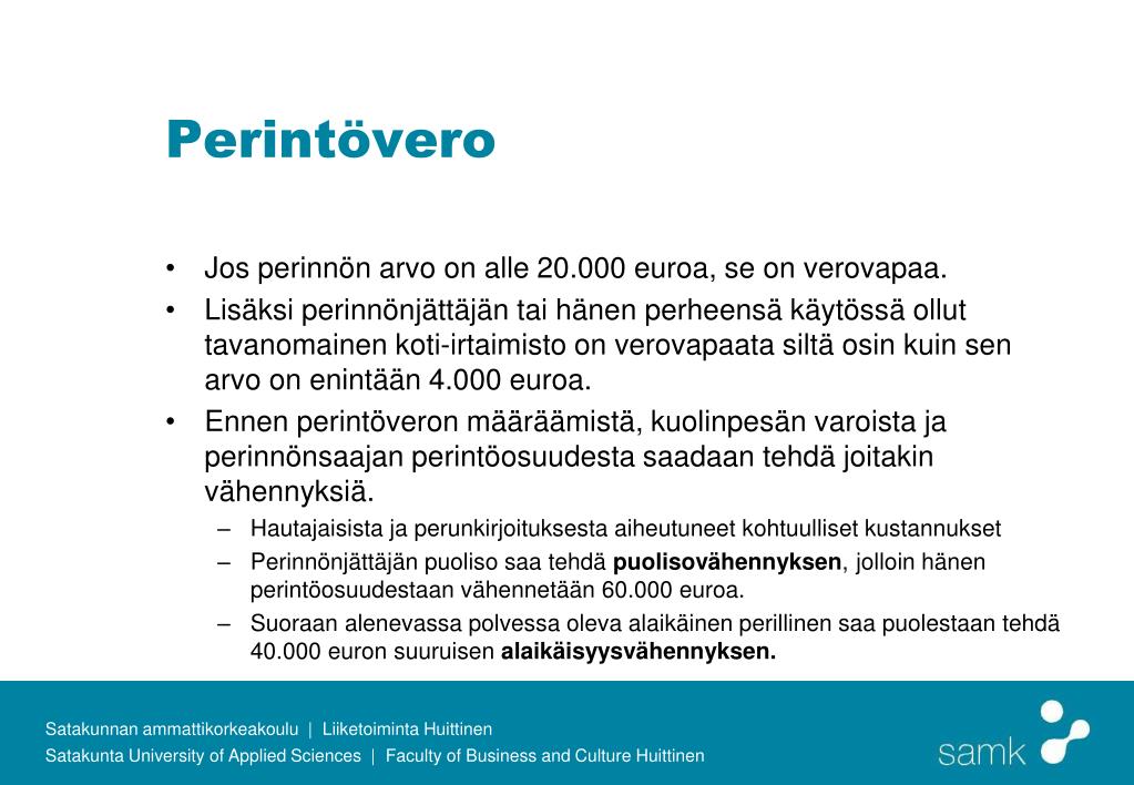 PPT - Perinnön ja lahjan verotus PowerPoint Presentation, free download -  ID:2354474