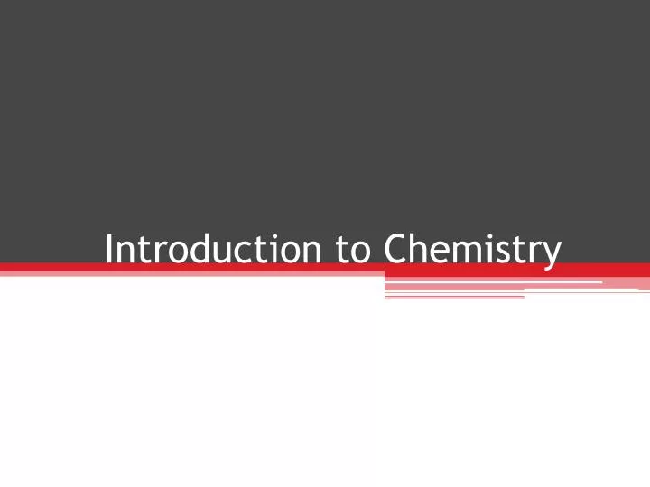 introduction to chemistry n.