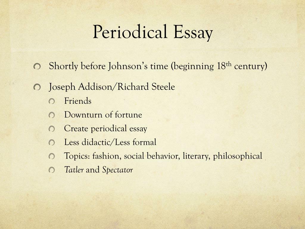 periodical essay example