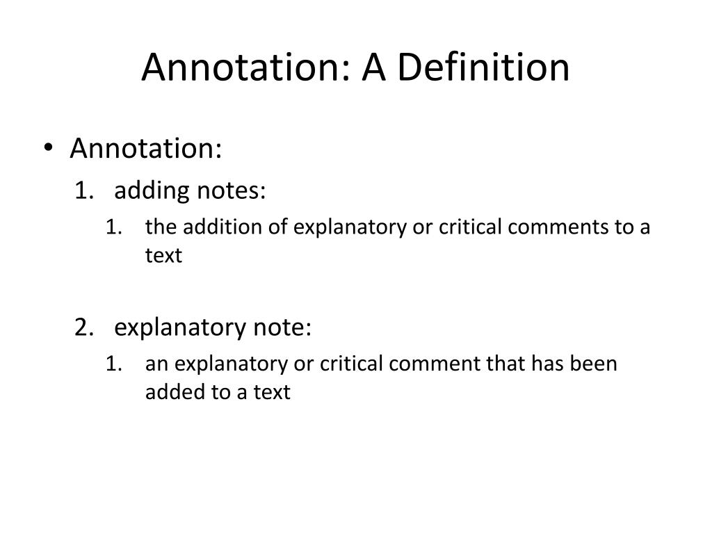 annotation a definition