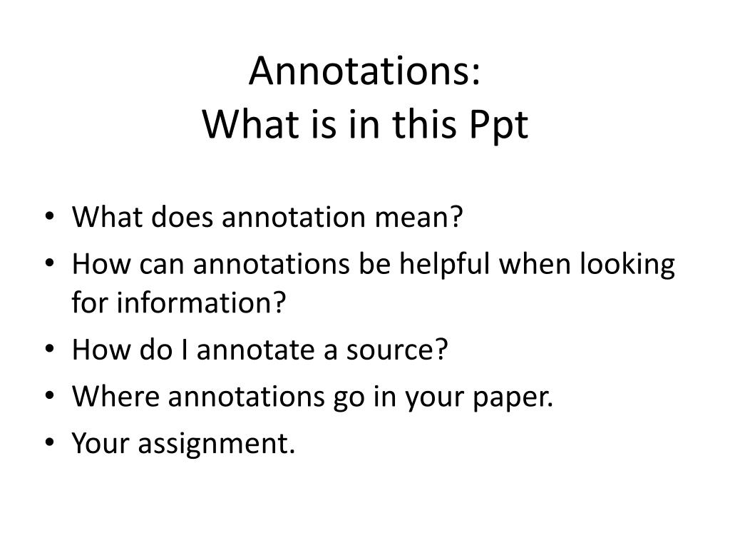 image annotation meaning