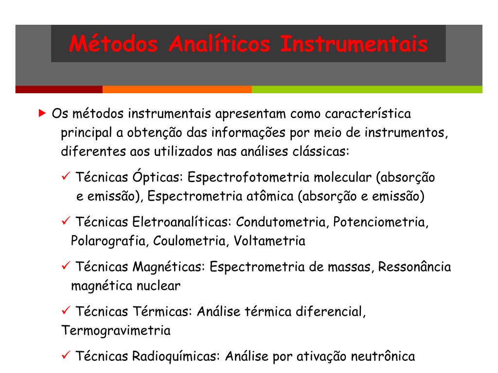 QUI 154/150 – Química Analítica V Análise Instrumental - ppt carregar