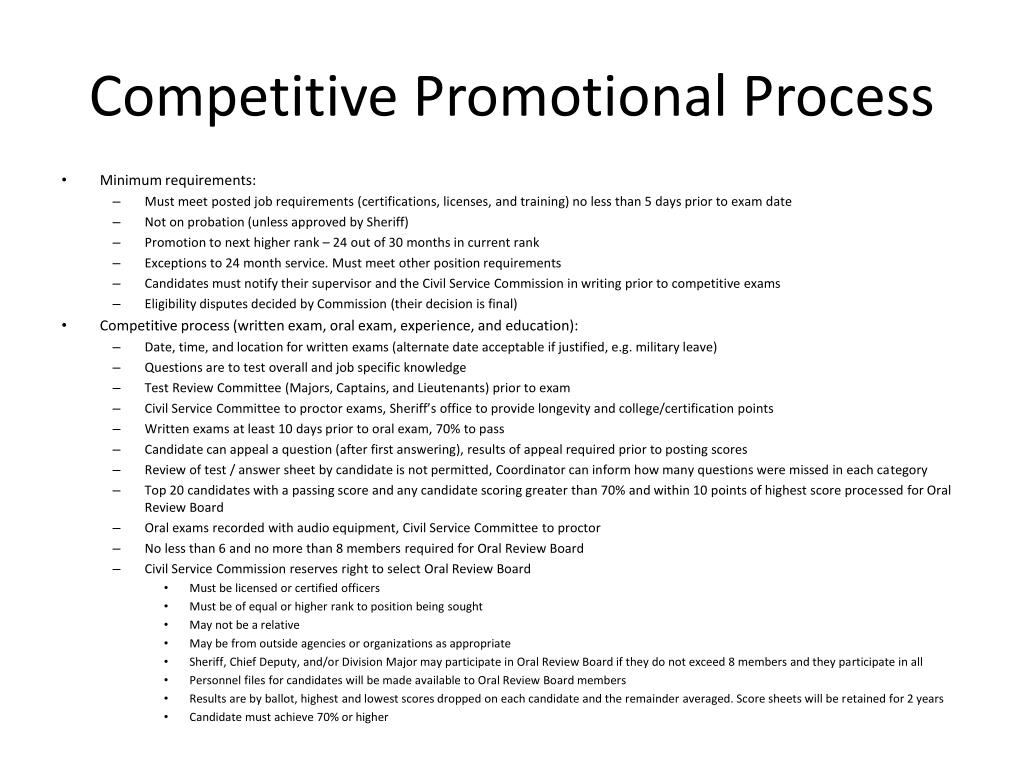 PPT Ft. Bend County Sheriff’s Office Civil Service Commission Rules