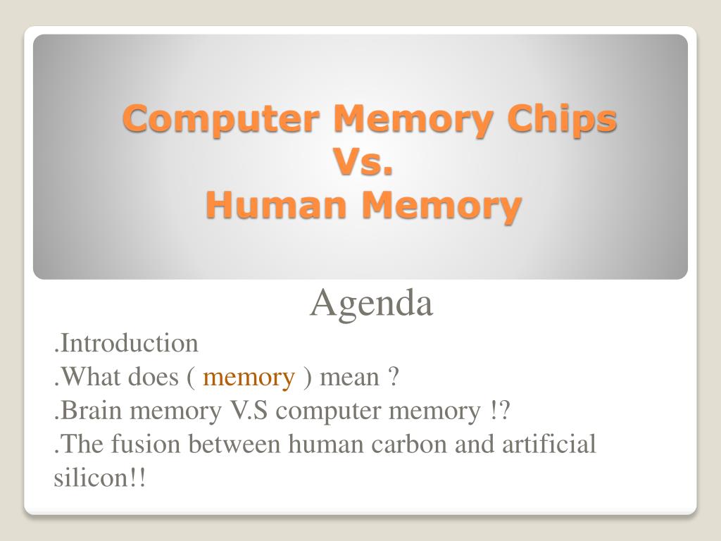 human memory vs computer memory essay