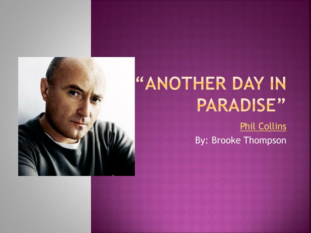 Phil Collins - Another Day In Paradise tradução 