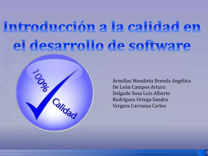 Introducción A La Calidad En El Desarrollo De Software