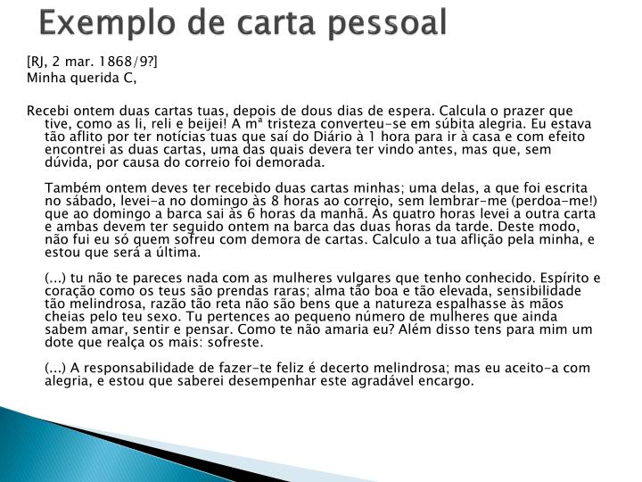 PPT - Carta pessoal PowerPoint Presentation - ID:2356019