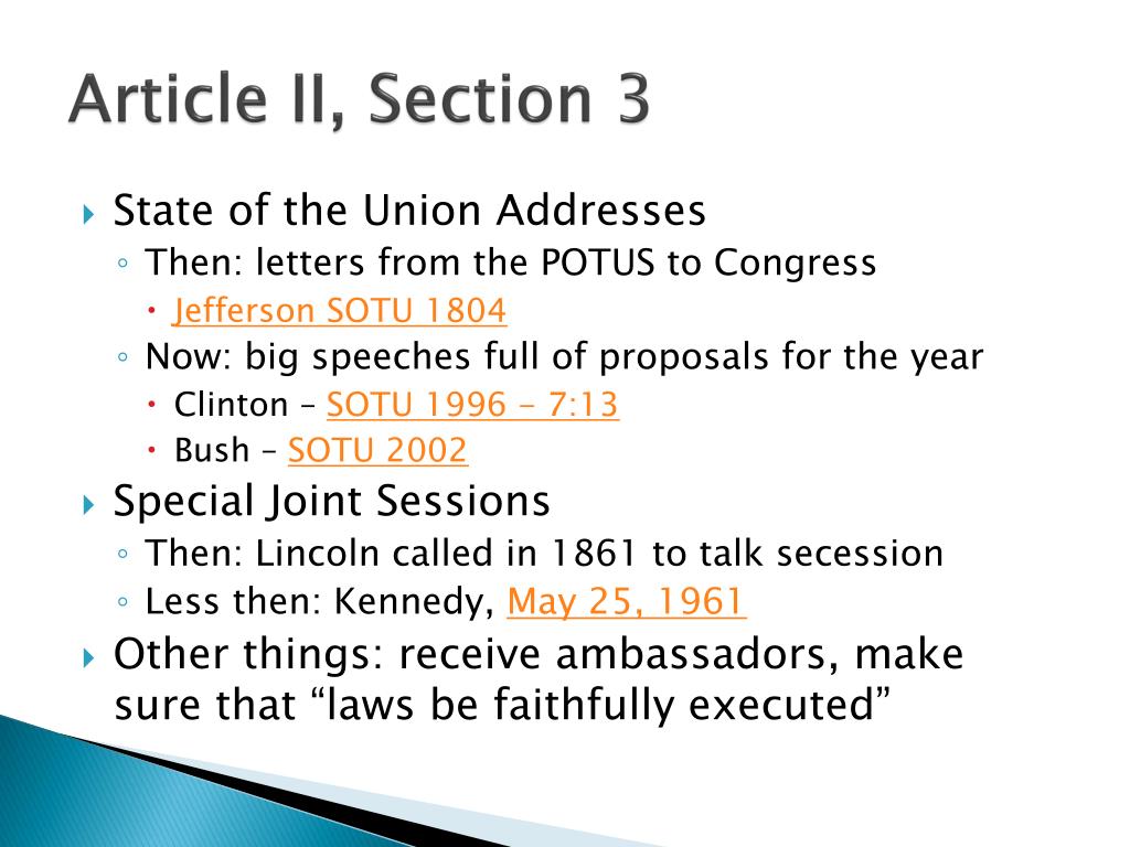 article ii section 3