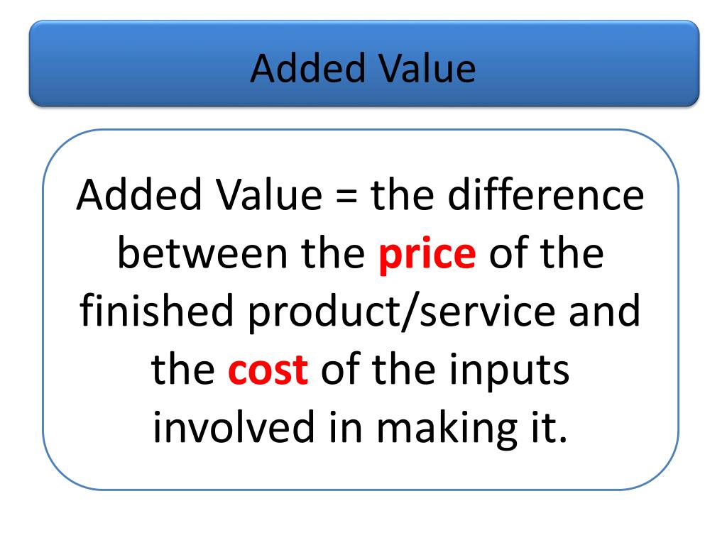 How Is Value Added Calculated