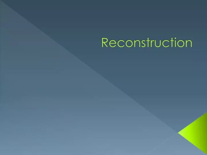 reconstruction n.