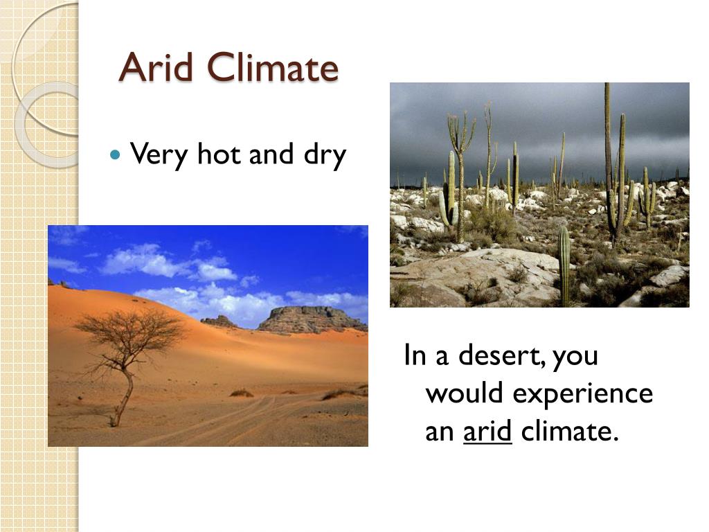 arid climate description
