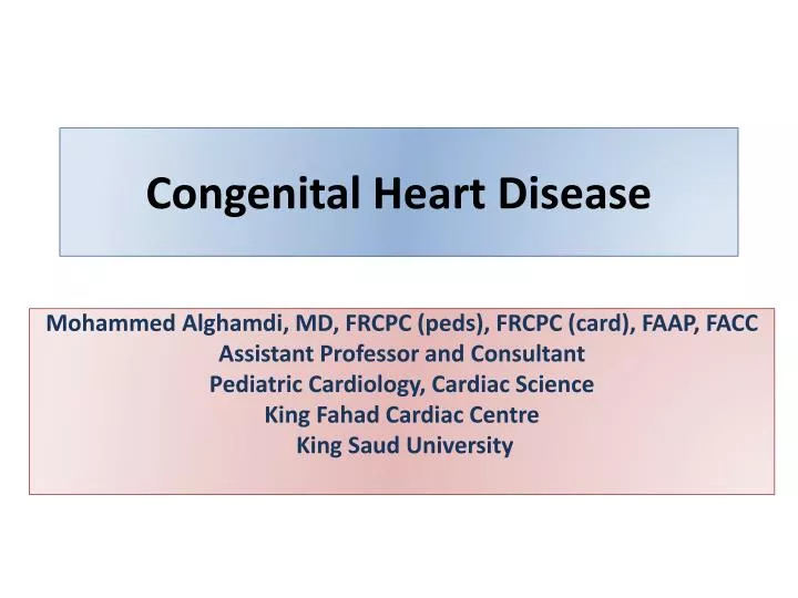 congenital heart disease n.