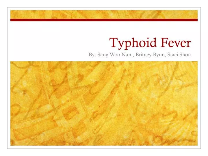 typhoid fever n.