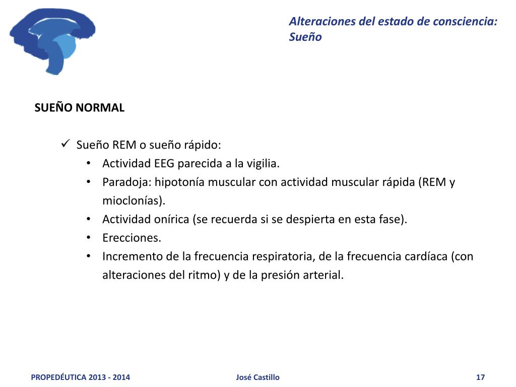 PPT Alteraciones del estado de consciencia. Sueño