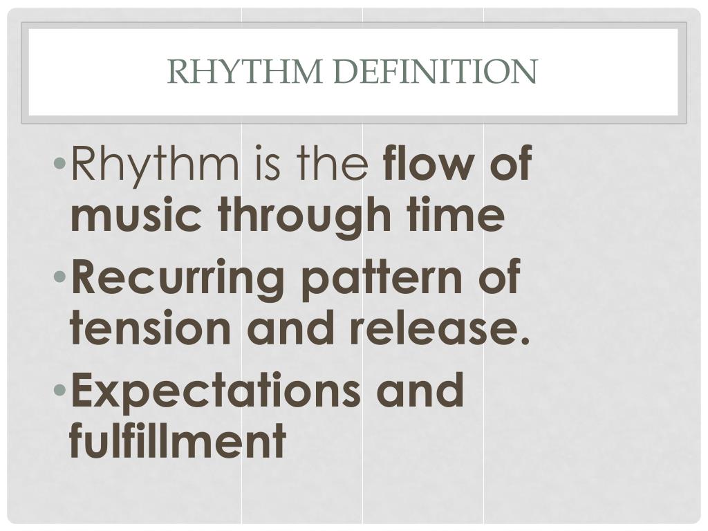 define rhythm essay