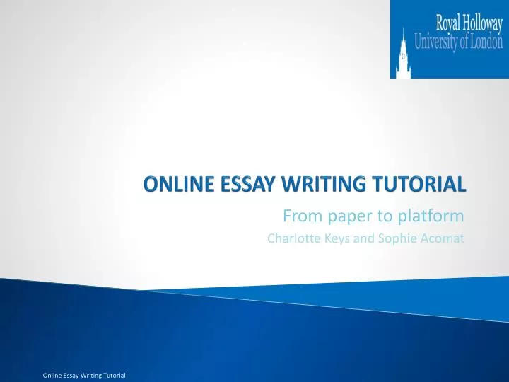 Online writing tutorials