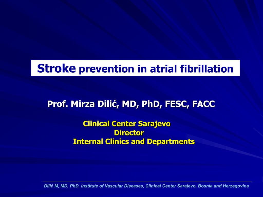 PPT - Stroke Prevention in Atrial Fibrillation: Expert Guidelines ...
