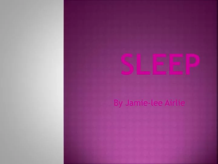 sleep n.