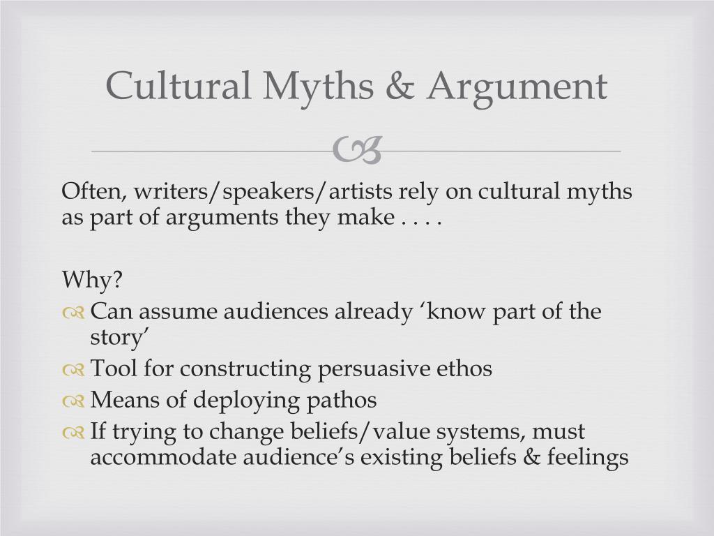 what are cultural myths essay