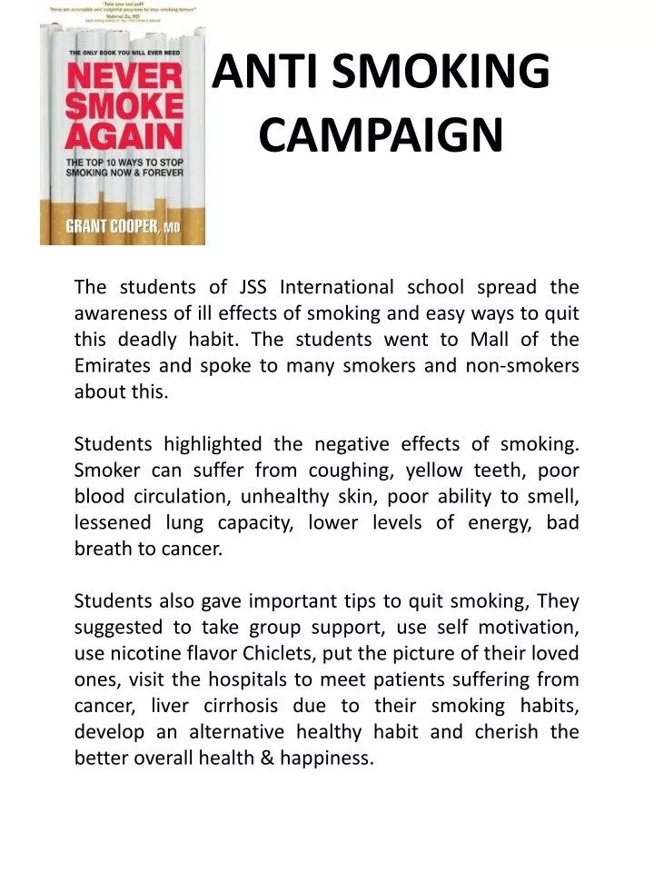 anti smoking campaign n.