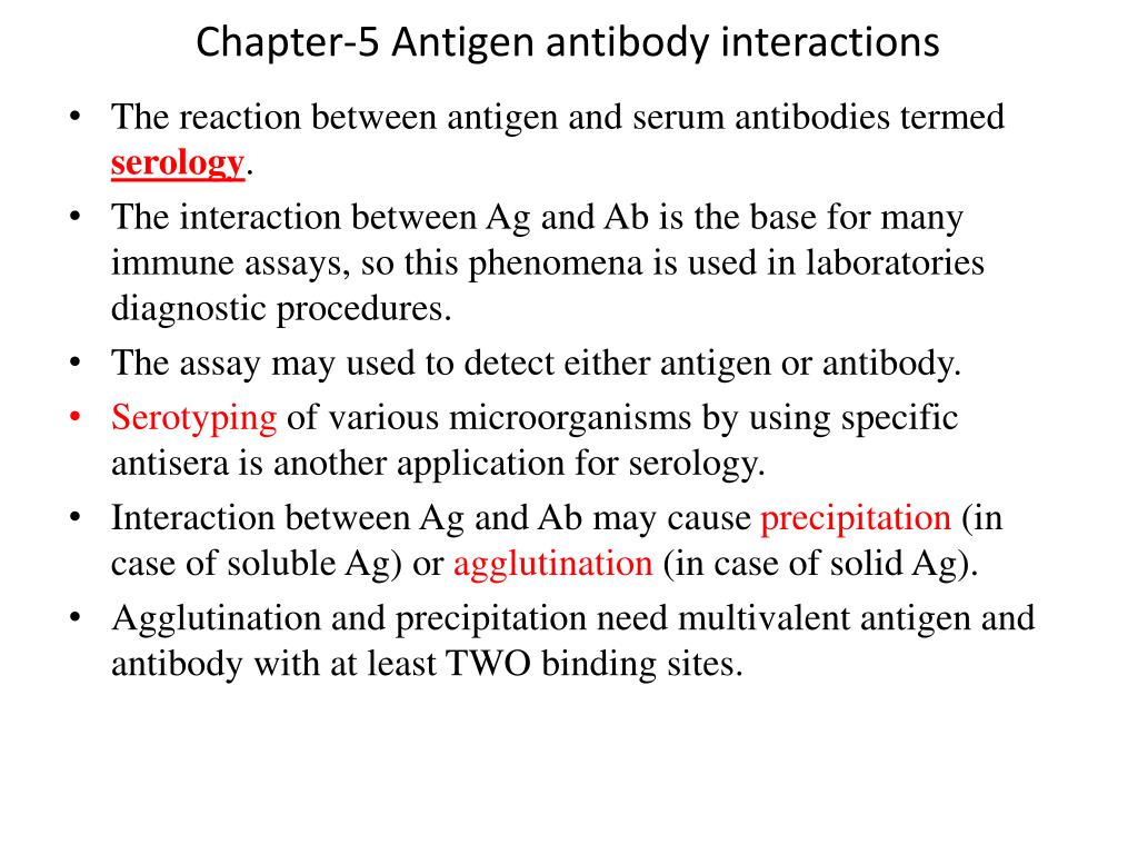 PPT Chapter5 Antigen antibody interactions PowerPoint Presentation