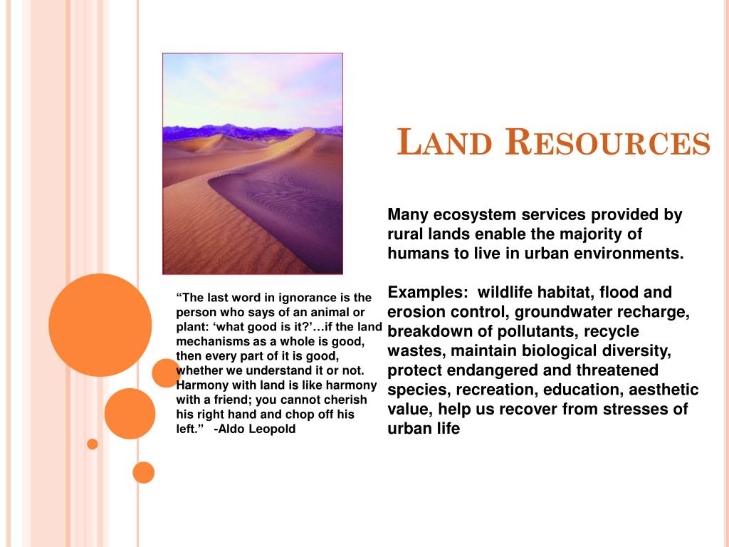 land resources assignment