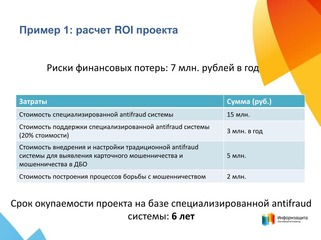 Как посчитать roi проекта