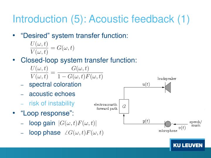 PPT Audio and Speech Processing Topic 5 Acoustic Feedback Control