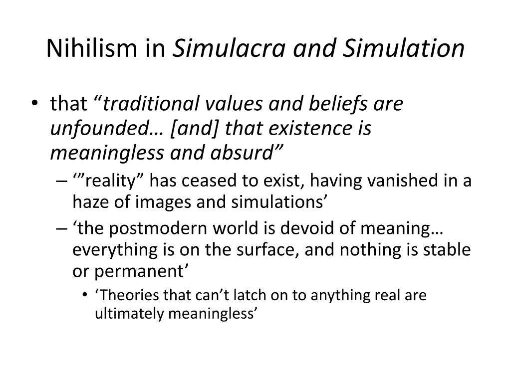 PPT - Challenging Simulacra and Simulation : Baudrillard in The Matrix  PowerPoint Presentation - ID:2363648