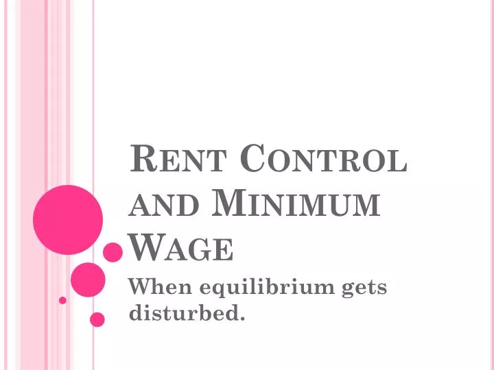rent control and minimum wage n.