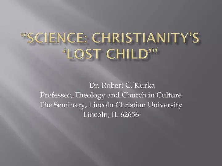 science christianity s lost child n.