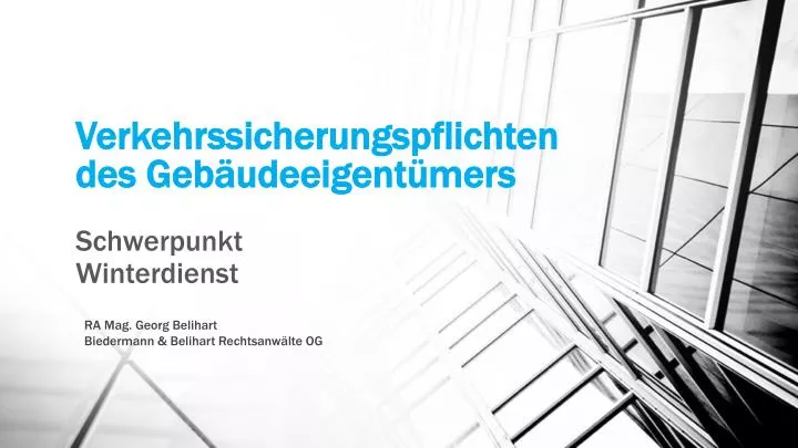 PPT - Verkehrssicherungspflichten Des Gebäudeeigentümers PowerPoint ...