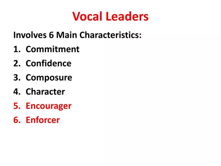 vocal leaders n.